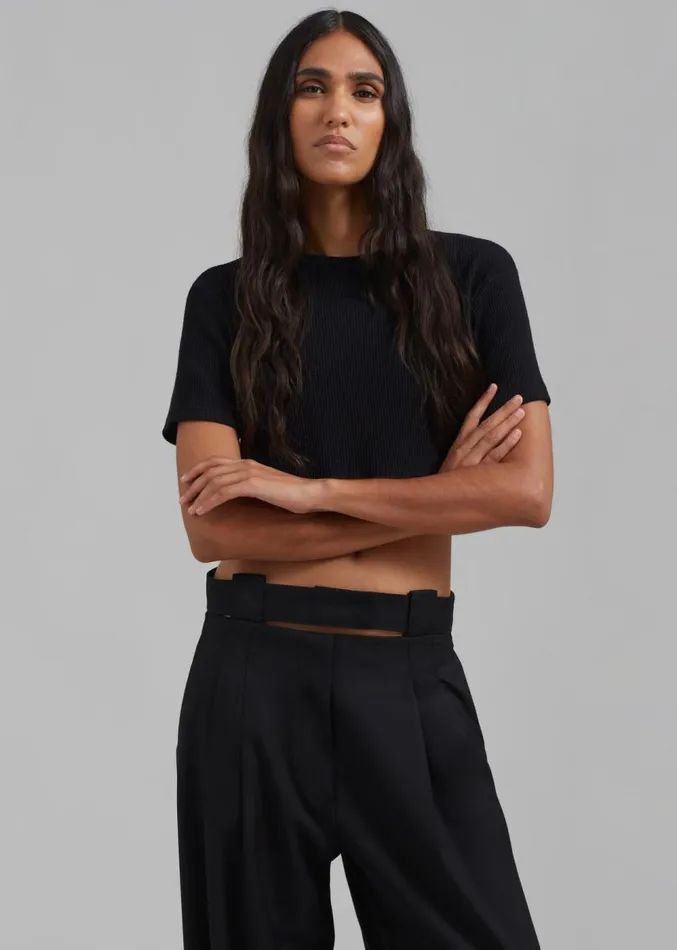 The Frankie Shop Tate Trousers 8211 Black Women Clothing