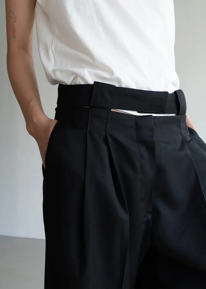 The Frankie Shop Tate Trousers 8211 Black Women Clothing