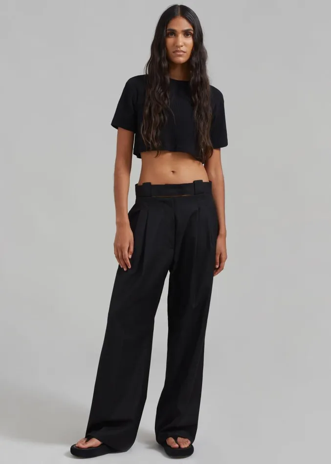 The Frankie Shop Tate Trousers 8211 Black Women Clothing