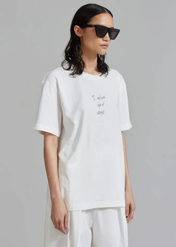 The Frankie Shop The Frankie Shop X Thomas Llu Slope TShirt 8211 Off WhiteBlack Women Clothing