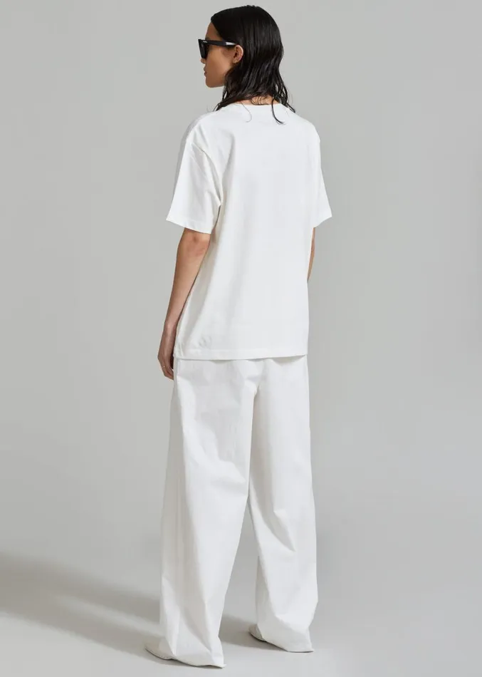 The Frankie Shop The Frankie Shop X Thomas Llu Slope TShirt 8211 Off WhiteBlack Women Clothing