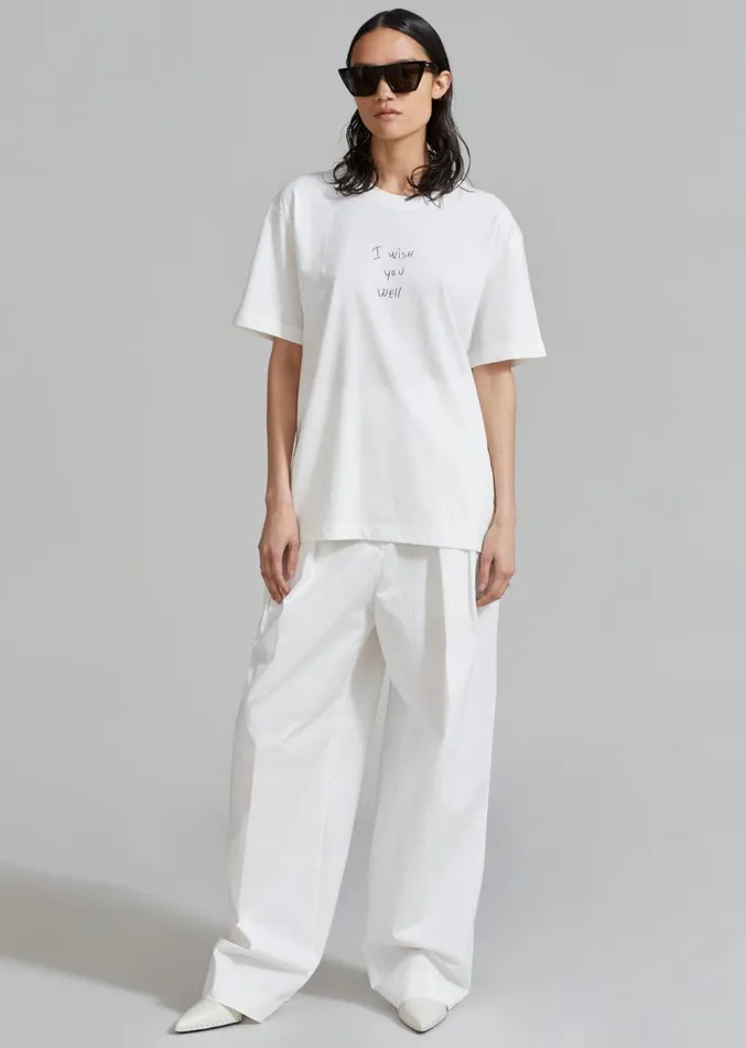 The Frankie Shop The Frankie Shop X Thomas Llu Slope TShirt 8211 Off WhiteBlack Women Clothing
