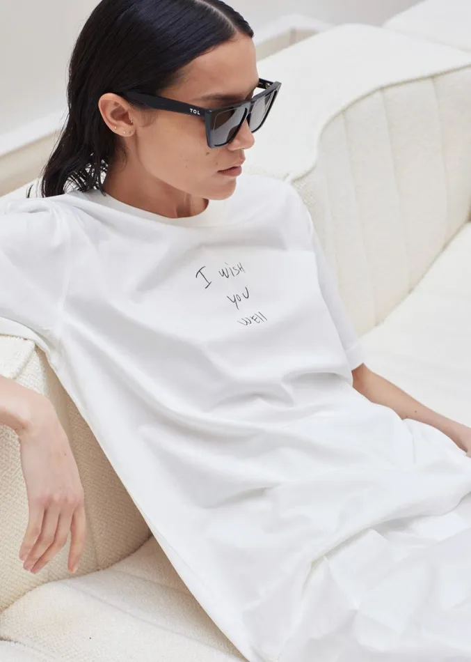 The Frankie Shop The Frankie Shop X Thomas Llu Slope TShirt 8211 Off WhiteBlack Women Clothing