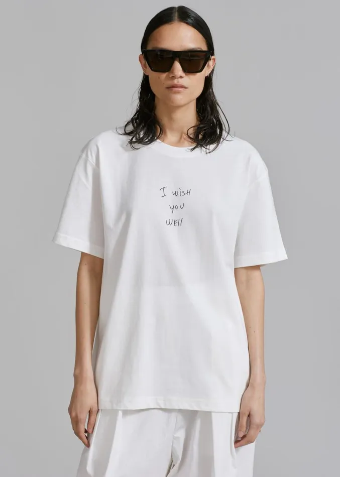 The Frankie Shop The Frankie Shop X Thomas Llu Slope TShirt 8211 Off WhiteBlack Women Clothing