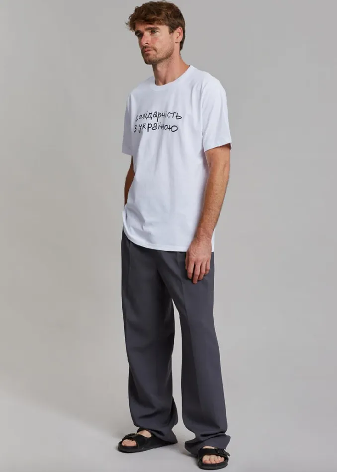 The Frankie Shop The Frankie Shop X Thomas Llu Solidarity TShirt 8211 WhiteBlack WomenMen Tops