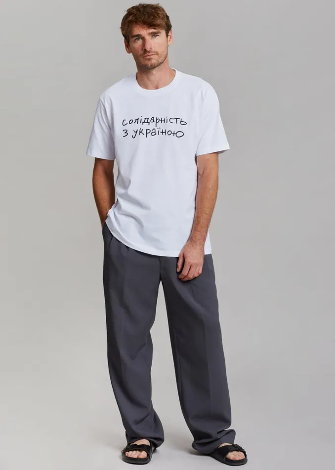 The Frankie Shop The Frankie Shop X Thomas Llu Solidarity TShirt 8211 WhiteBlack WomenMen Tops