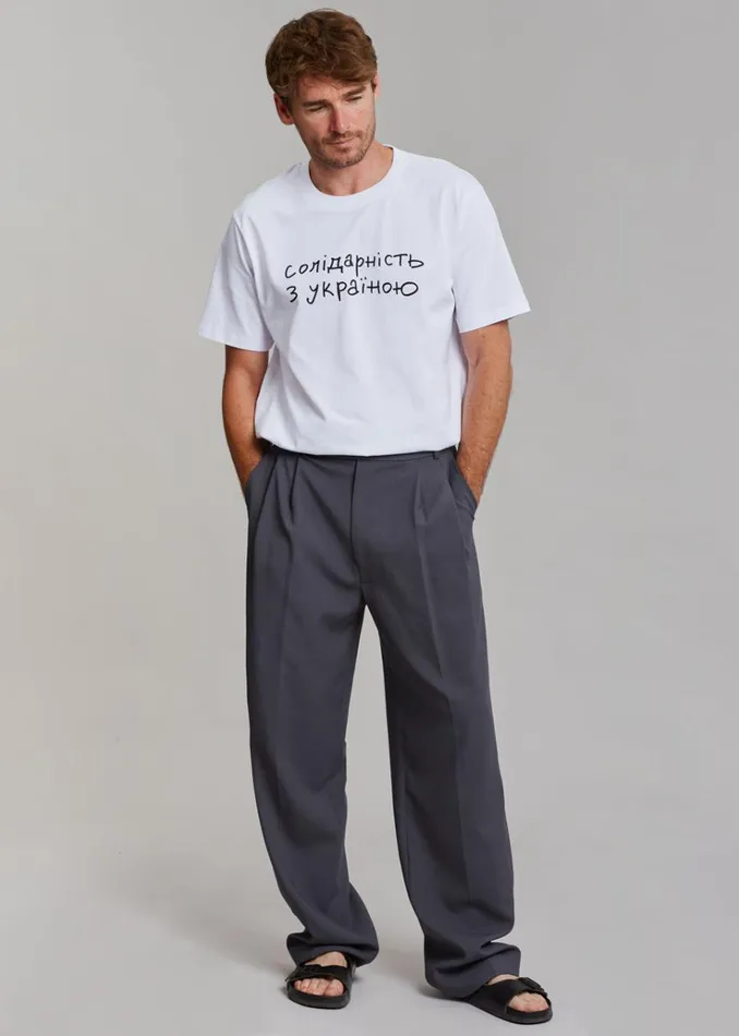 The Frankie Shop The Frankie Shop X Thomas Llu Solidarity TShirt 8211 WhiteBlack WomenMen Tops