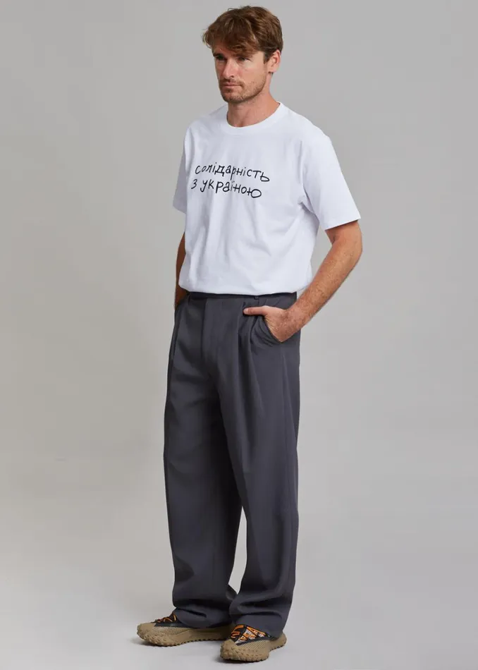 The Frankie Shop The Frankie Shop X Thomas Llu Solidarity TShirt 8211 WhiteBlack WomenMen Tops