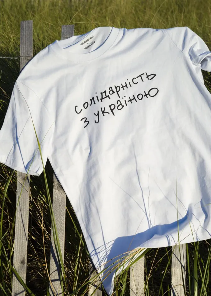 The Frankie Shop The Frankie Shop X Thomas Llu Solidarity TShirt 8211 WhiteBlack WomenMen Tops