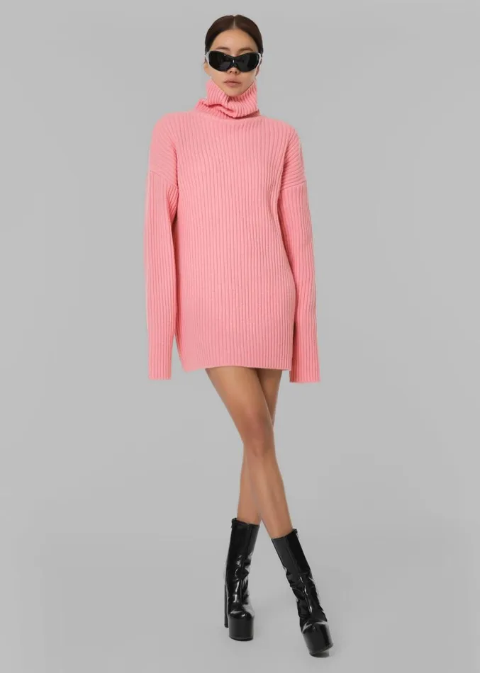 The Frankie Shop Thelma Ribbed Sweater 8211 Pink Women Clothing