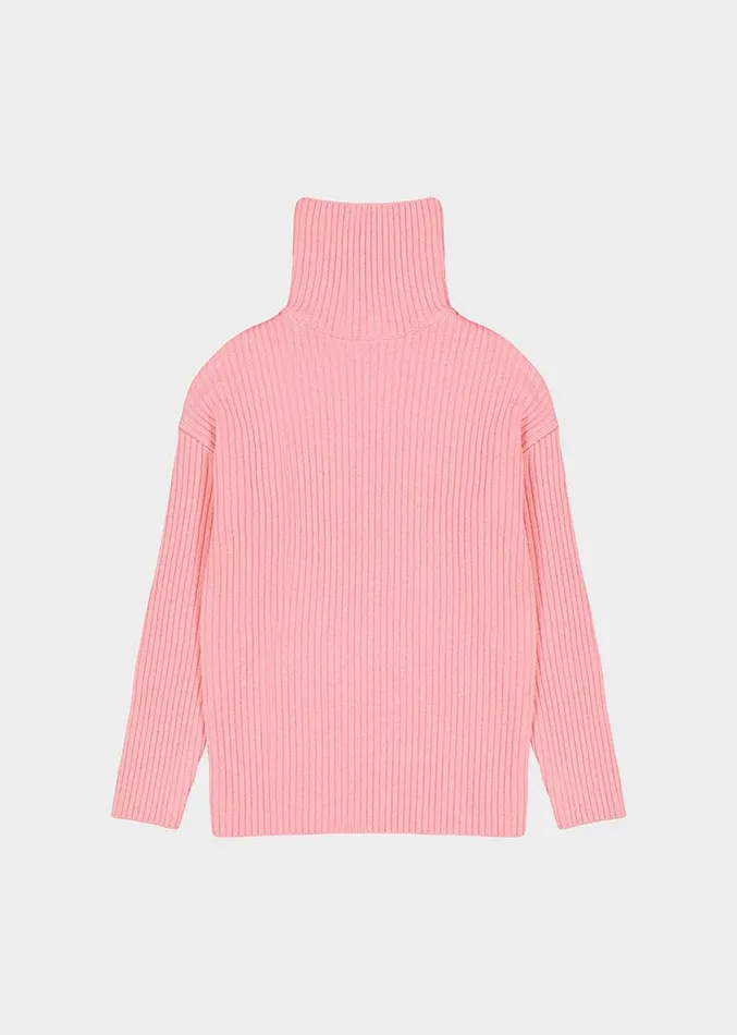The Frankie Shop Thelma Ribbed Sweater 8211 Pink Women Clothing