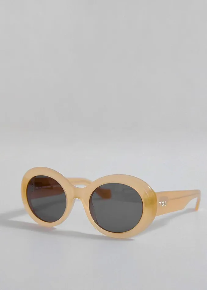 The Frankie Shop TOL Eyewear Double Round Sunglasses 8211 Honey Women Accessories The Frankie Shop TOL Eyewear Double Round Sunglasses 8211 Honey Women Accessories