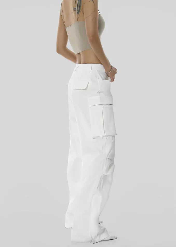 The Frankie Shop Valo Cargo Pants 8211 White Women Bottoms