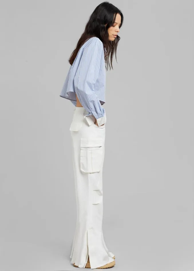The Frankie Shop Valo Cargo Pants 8211 White Women Bottoms