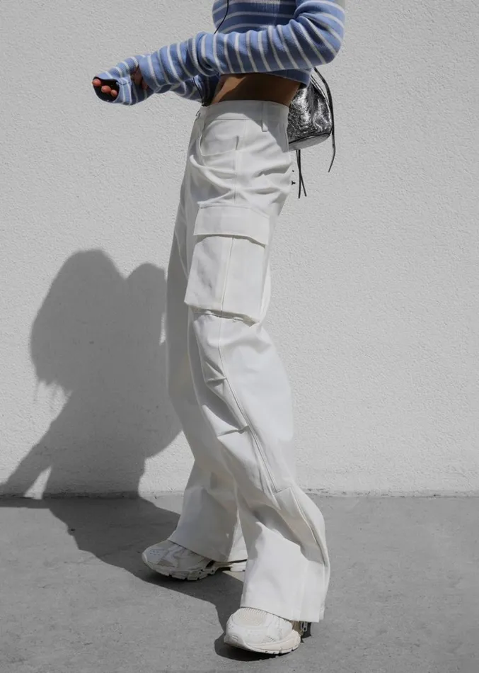The Frankie Shop Valo Cargo Pants 8211 White Women Bottoms