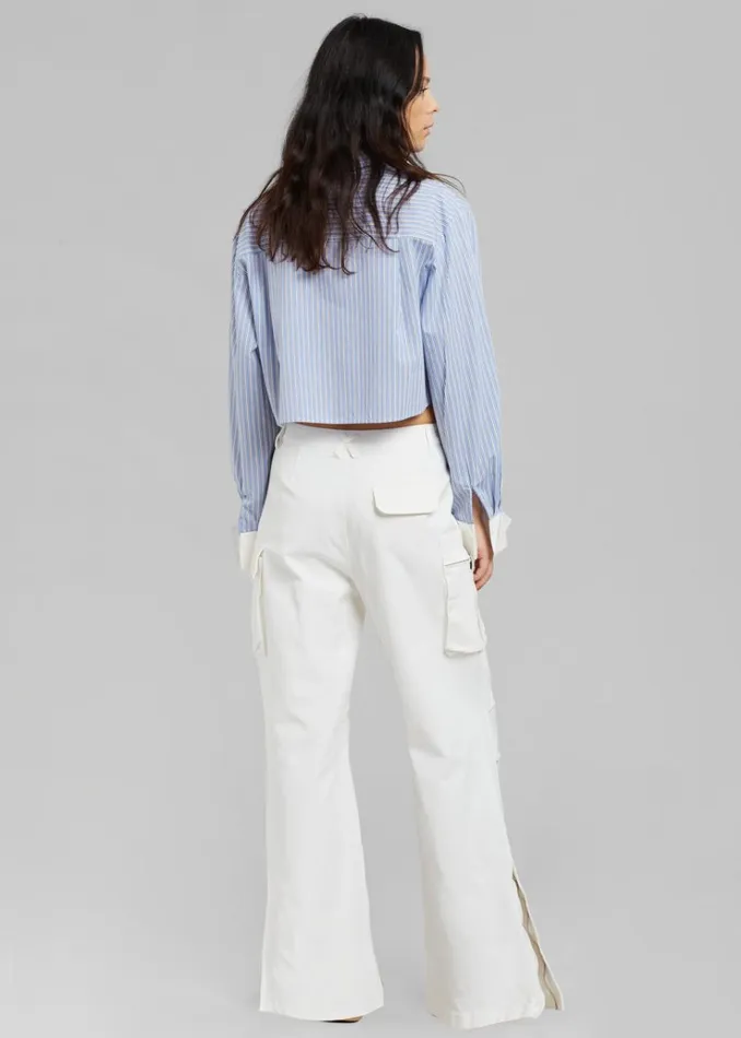 The Frankie Shop Valo Cargo Pants 8211 White Women Bottoms