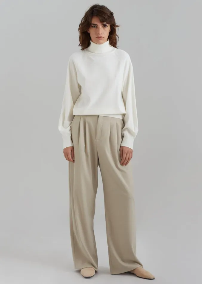 The Frankie Shop Vance Pants 8211 Beige Women Clothing