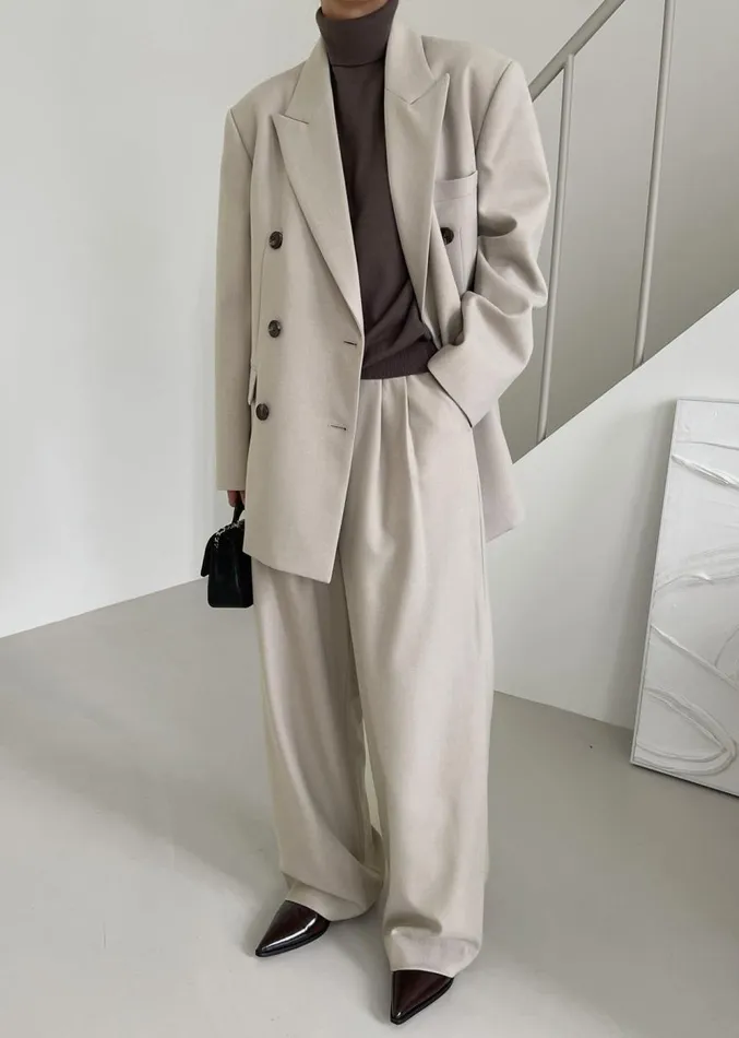 The Frankie Shop Vance Pants 8211 Beige Women Clothing