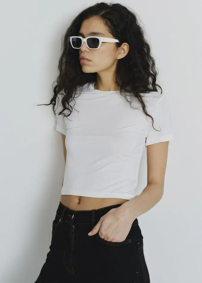 The Frankie Shop Vanessa Hong X Birgitte Herskind Hazzel Baby Tee 8211 White CBD Women Tops The Frankie Shop Vanessa Hong X Birgitte Herskind Hazzel Baby Tee 8211 White CBD Women Tops