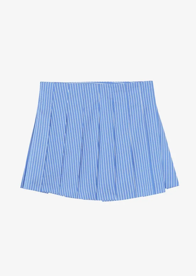 The Frankie Shop Venus Pleated Skirt 8211 White Stripe Women Clothing
