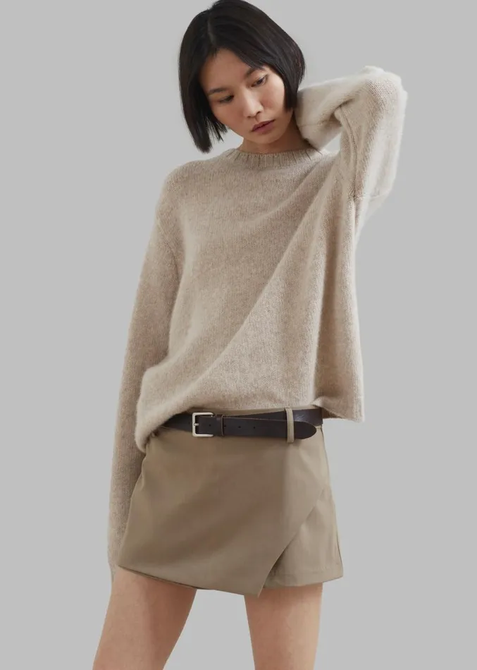 The Frankie Shop Verona Mini Skort 8211 Mocha Women Bottoms