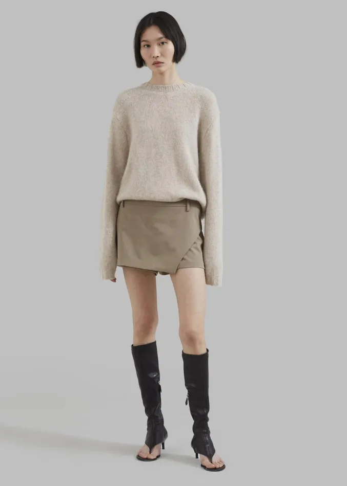 The Frankie Shop Verona Mini Skort 8211 Mocha Women Bottoms