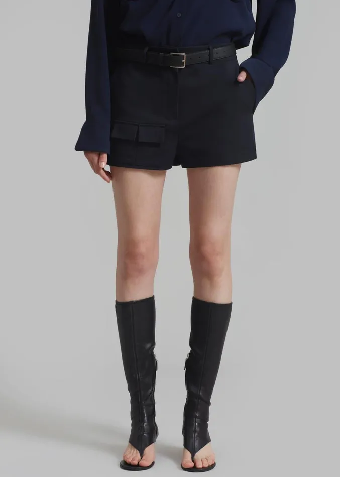 The Frankie Shop Wendy Mini Shorts 8211 Navy Women Clothing