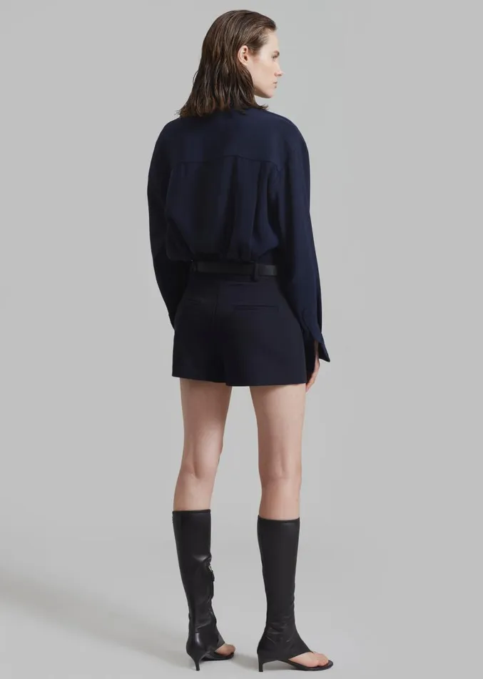 The Frankie Shop Wendy Mini Shorts 8211 Navy Women Clothing