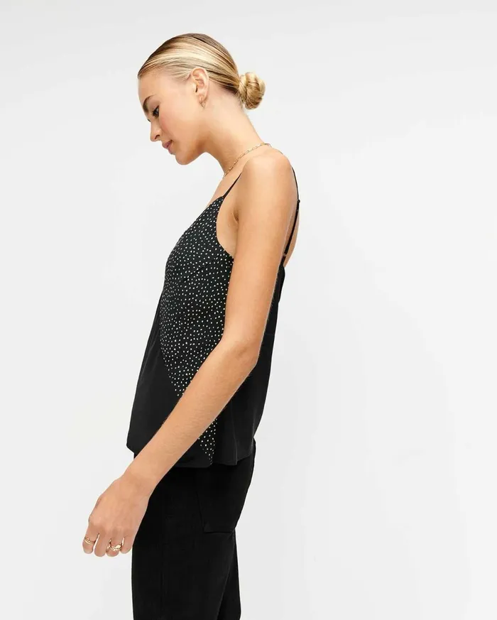 Tops Women 7 For All Mankind CrossFront Cami In Soft WhiteBlack