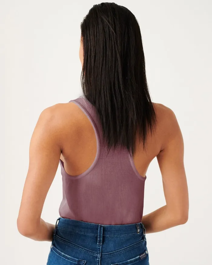 Tops Women 7 For All Mankind Racer Back Tank In Berry
