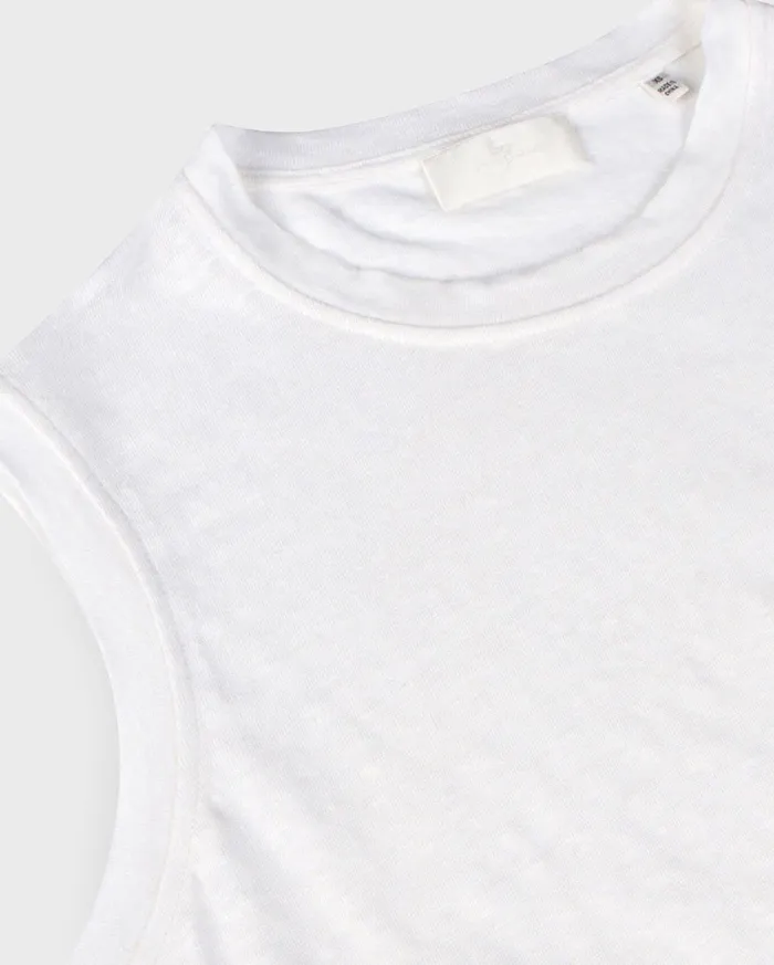Tops Women 7 For All Mankind Welt Pocket Muscle Tee In Optic White