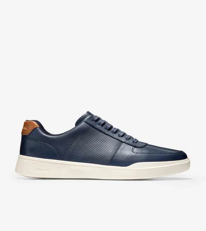 Trainers Men Cole Haan Grand Crosscourt Modern Tennis Trainer Peacoat Perforated British Tan Trainers Men Cole Haan Grand Crosscourt Modern Tennis Trainer Peacoat Perforated British Tan
