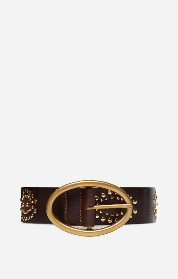 Vanessa Bruno Belts Women 40Mm Iris Belt Acajou Vanessa Bruno Belts Women 40Mm Iris Belt Acajou