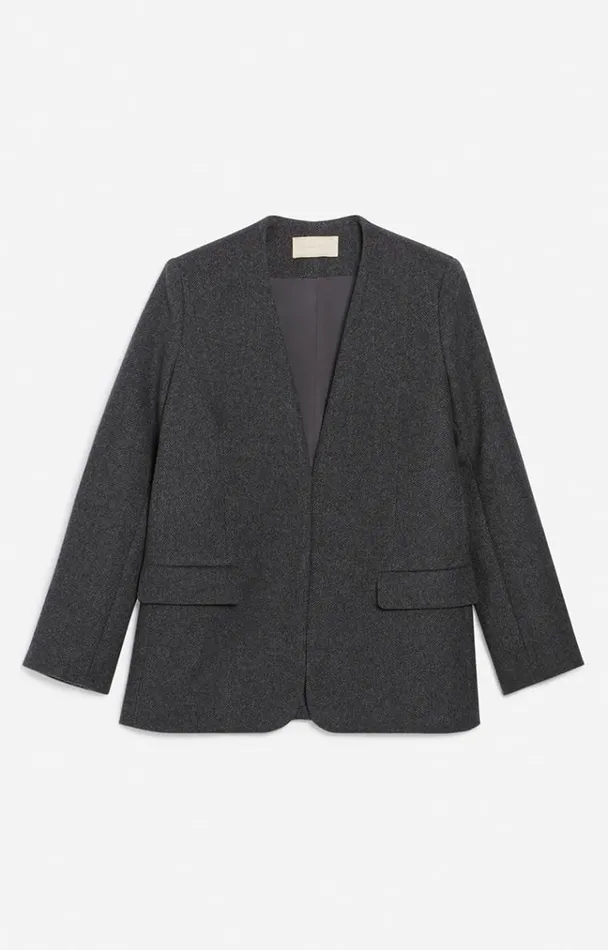 Vanessa Bruno Coats and Jackets Women Acia Jacket Anthracite Vanessa Bruno Coats and Jackets Women Acia Jacket Anthracite