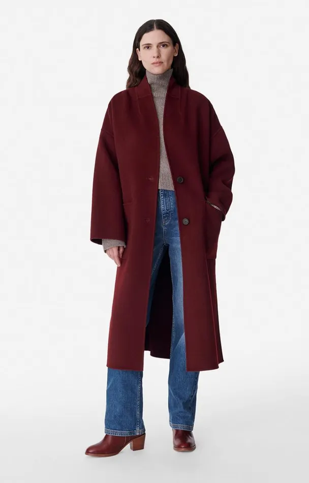Vanessa Bruno Coats and Jackets Women Bachir Coat Bordeaux