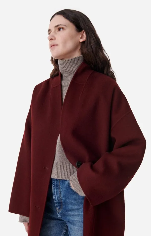 Vanessa Bruno Coats and Jackets Women Bachir Coat Bordeaux