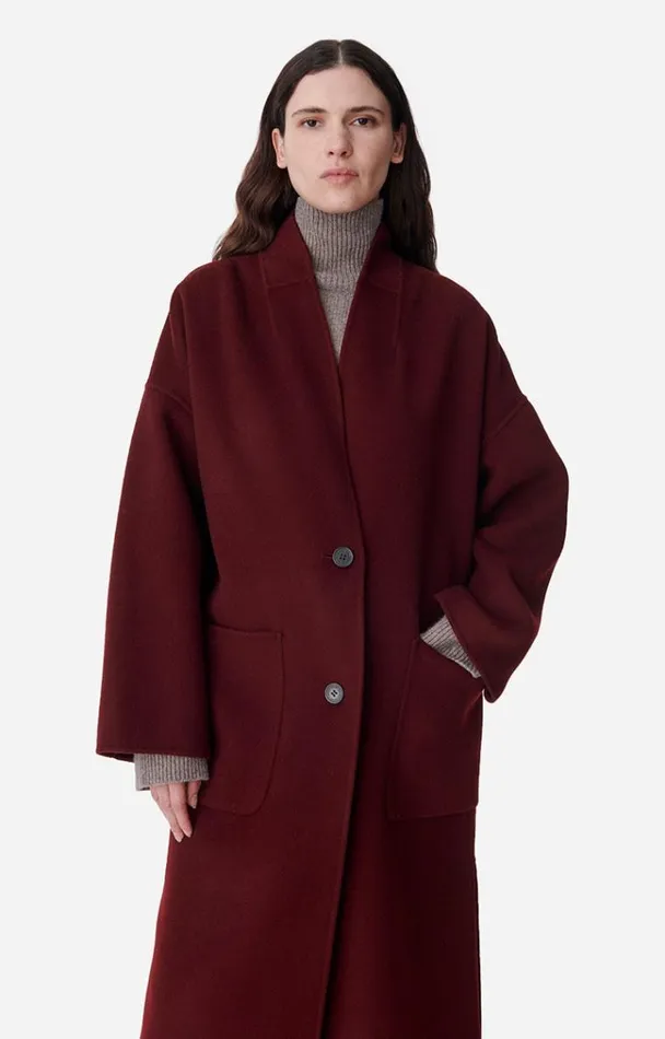 Vanessa Bruno Coats and Jackets Women Bachir Coat Bordeaux
