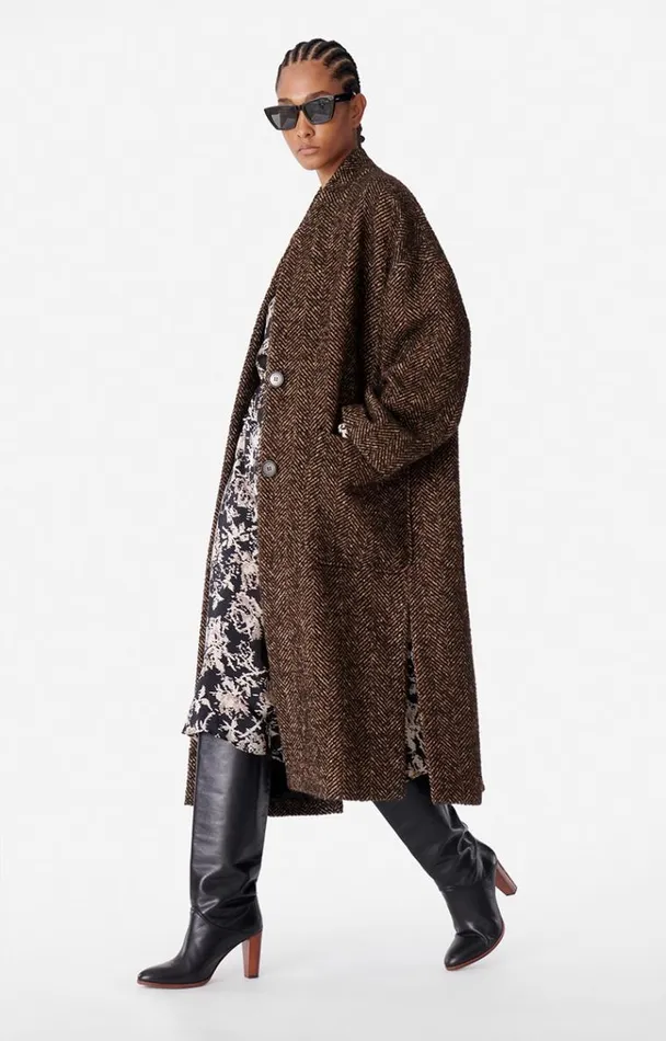 Vanessa Bruno Coats and Jackets Women Bachir Coat Marron