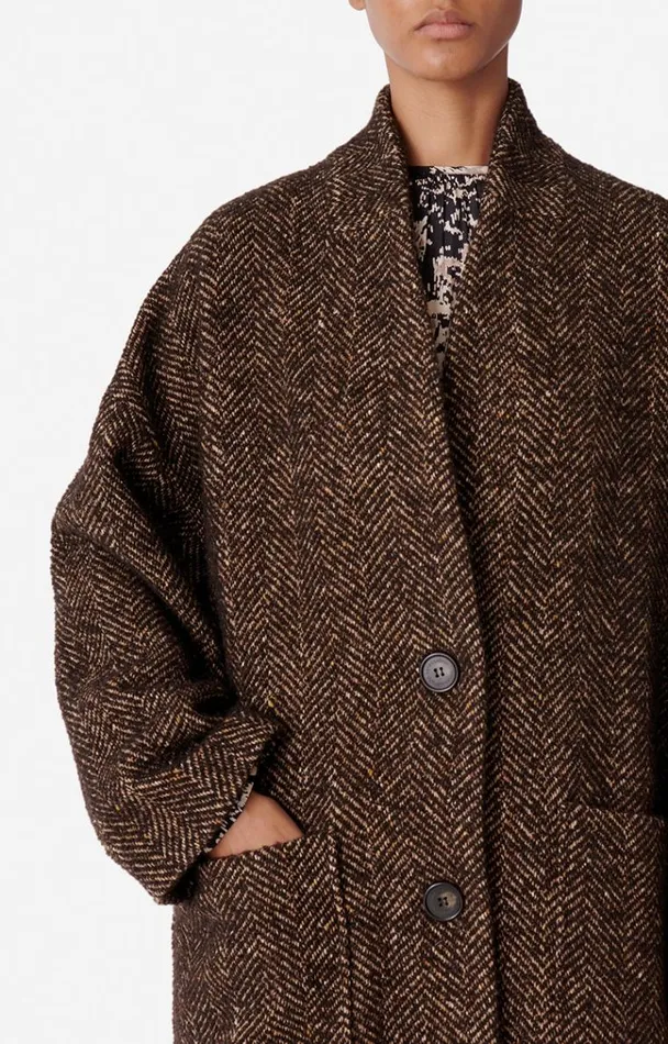 Vanessa Bruno Coats and Jackets Women Bachir Coat Marron Vanessa Bruno Coats and Jackets Women Bachir Coat Marron
