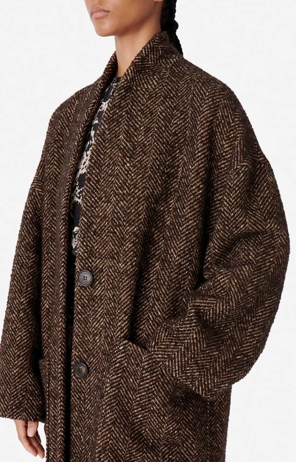 Vanessa Bruno Coats and Jackets Women Bachir Coat Marron Vanessa Bruno Coats and Jackets Women Bachir Coat Marron