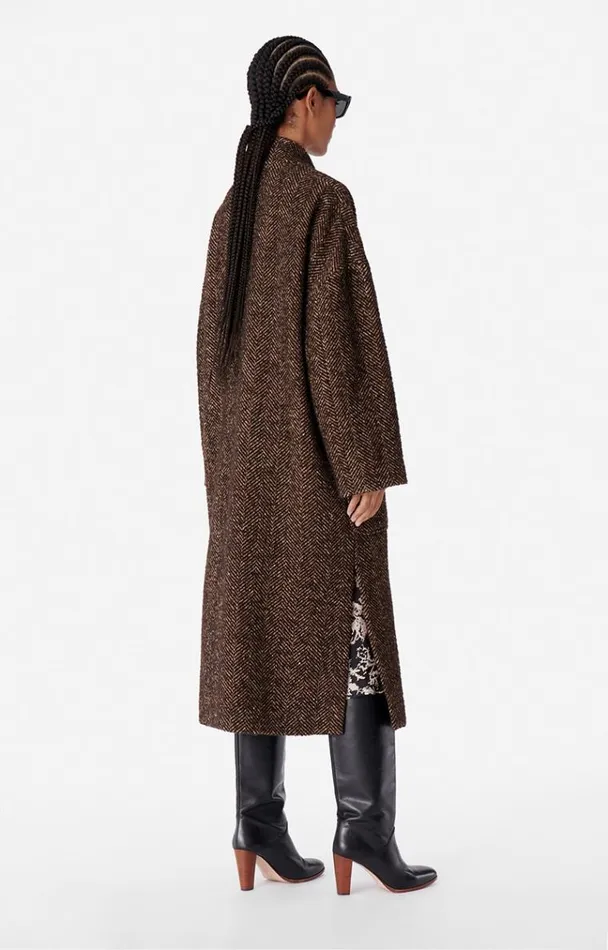 Vanessa Bruno Coats and Jackets Women Bachir Coat Marron Vanessa Bruno Coats and Jackets Women Bachir Coat Marron