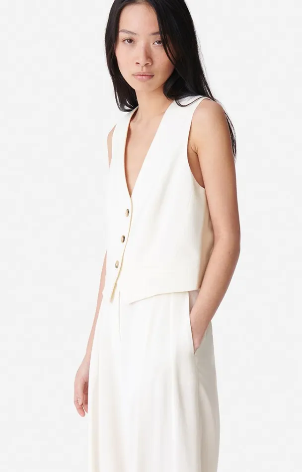Vanessa Bruno Coats and Jackets Women Benson Jacket Ecru Vanessa Bruno Coats and Jackets Women Benson Jacket Ecru