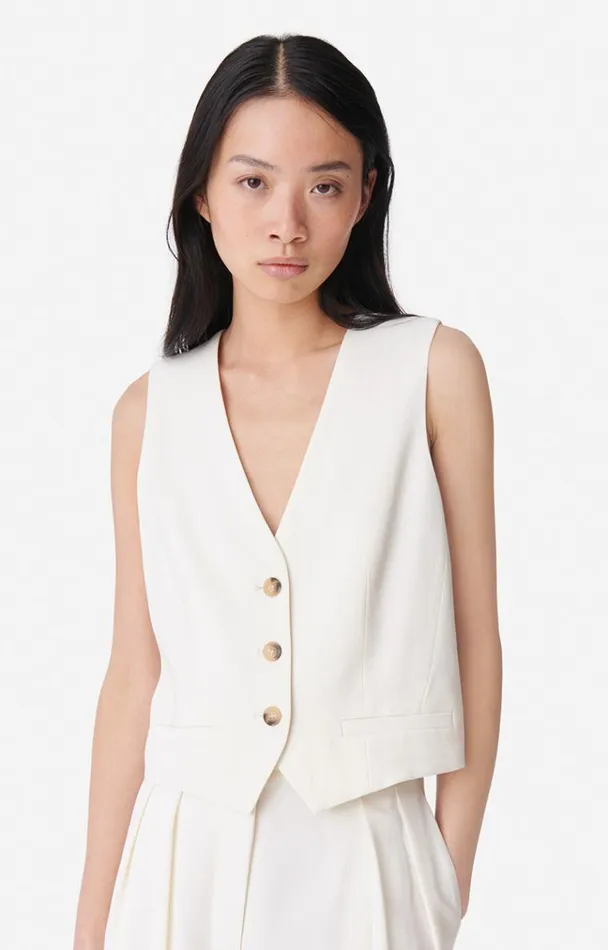 Vanessa Bruno Coats and Jackets Women Benson Jacket Ecru Vanessa Bruno Coats and Jackets Women Benson Jacket Ecru