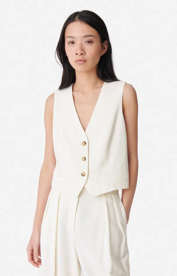 Vanessa Bruno Coats and Jackets Women Benson Jacket Ecru Vanessa Bruno Coats and Jackets Women Benson Jacket Ecru