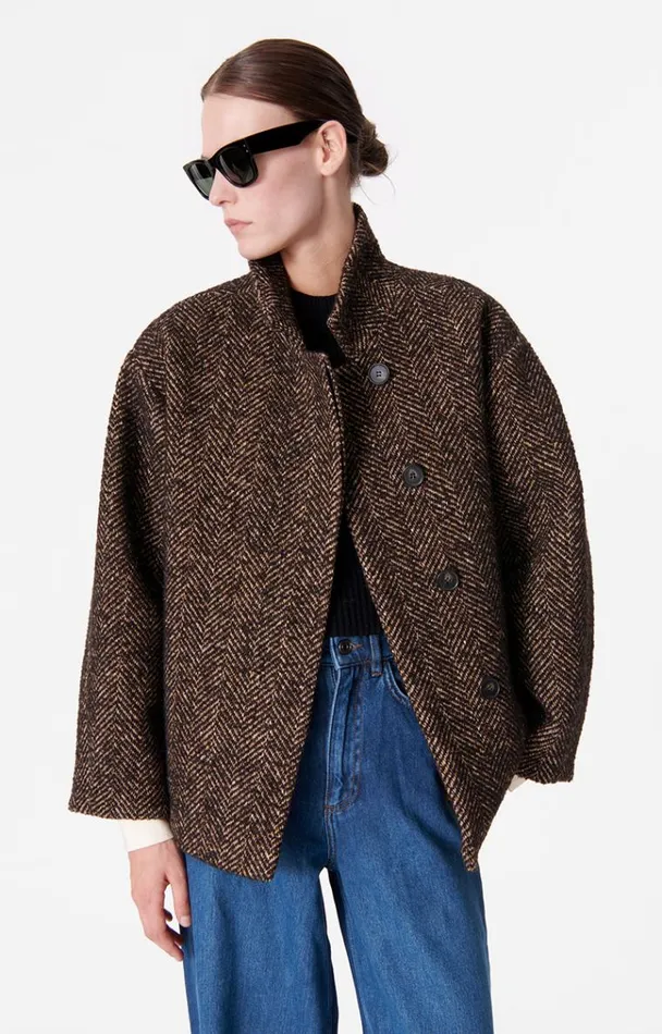 Vanessa Bruno Coats and Jackets Women Bentley Coat Marron Vanessa Bruno Coats and Jackets Women Bentley Coat Marron