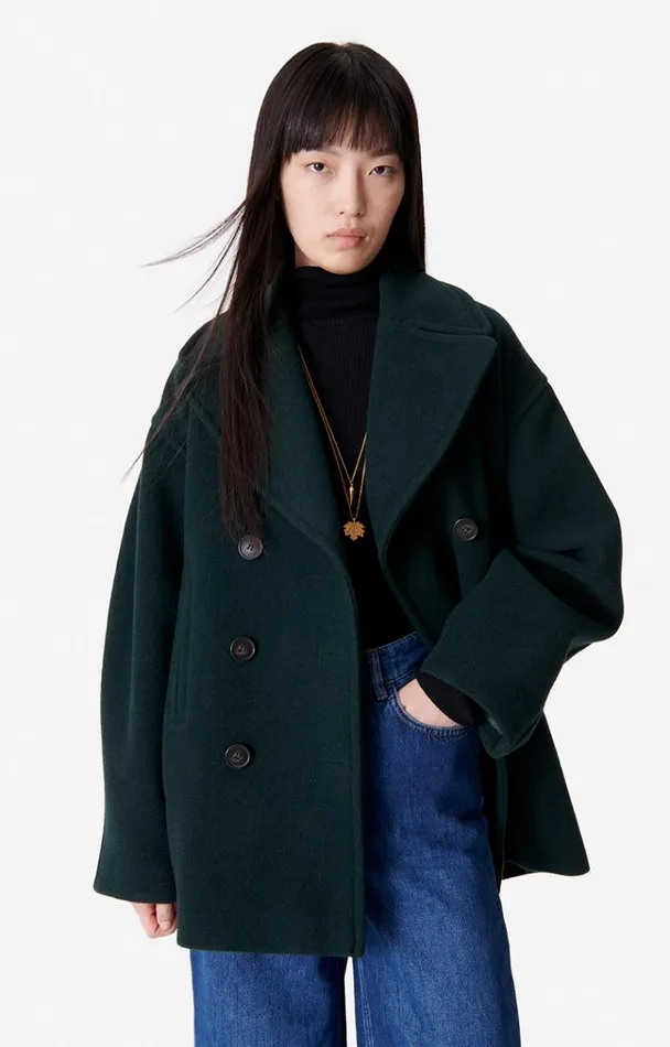Vanessa Bruno Coats and Jackets Women Berlin Coat Vert Sapin