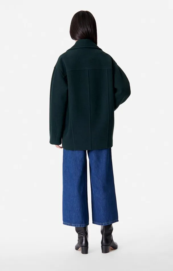Vanessa Bruno Coats and Jackets Women Berlin Coat Vert Sapin Vanessa Bruno Coats and Jackets Women Berlin Coat Vert Sapin