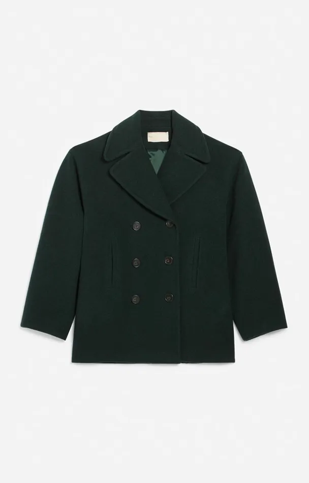 Vanessa Bruno Coats and Jackets Women Berlin Coat Vert Sapin Vanessa Bruno Coats and Jackets Women Berlin Coat Vert Sapin