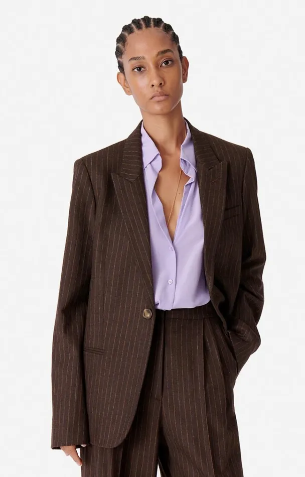 Vanessa Bruno Coats and Jackets Women Biguine Jacket Cacao