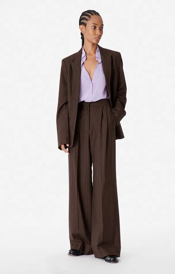Vanessa Bruno Coats and Jackets Women Biguine Jacket Cacao Vanessa Bruno Coats and Jackets Women Biguine Jacket Cacao